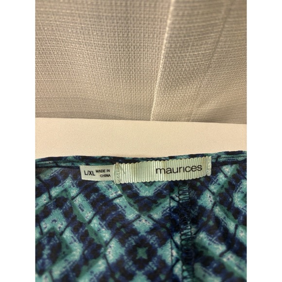 Maurices Women's Size L/XL Blue Geometric Kimono Cardigan Cover Up Lightweight - Picture 4 of 7